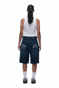 DENIM SHORTS DARK BLUE(Coated Denim Shorts Dark Blue) -6pm Season 0006 2406 6PM ECOM COLLECTION 2 LOOK 34 13391 min