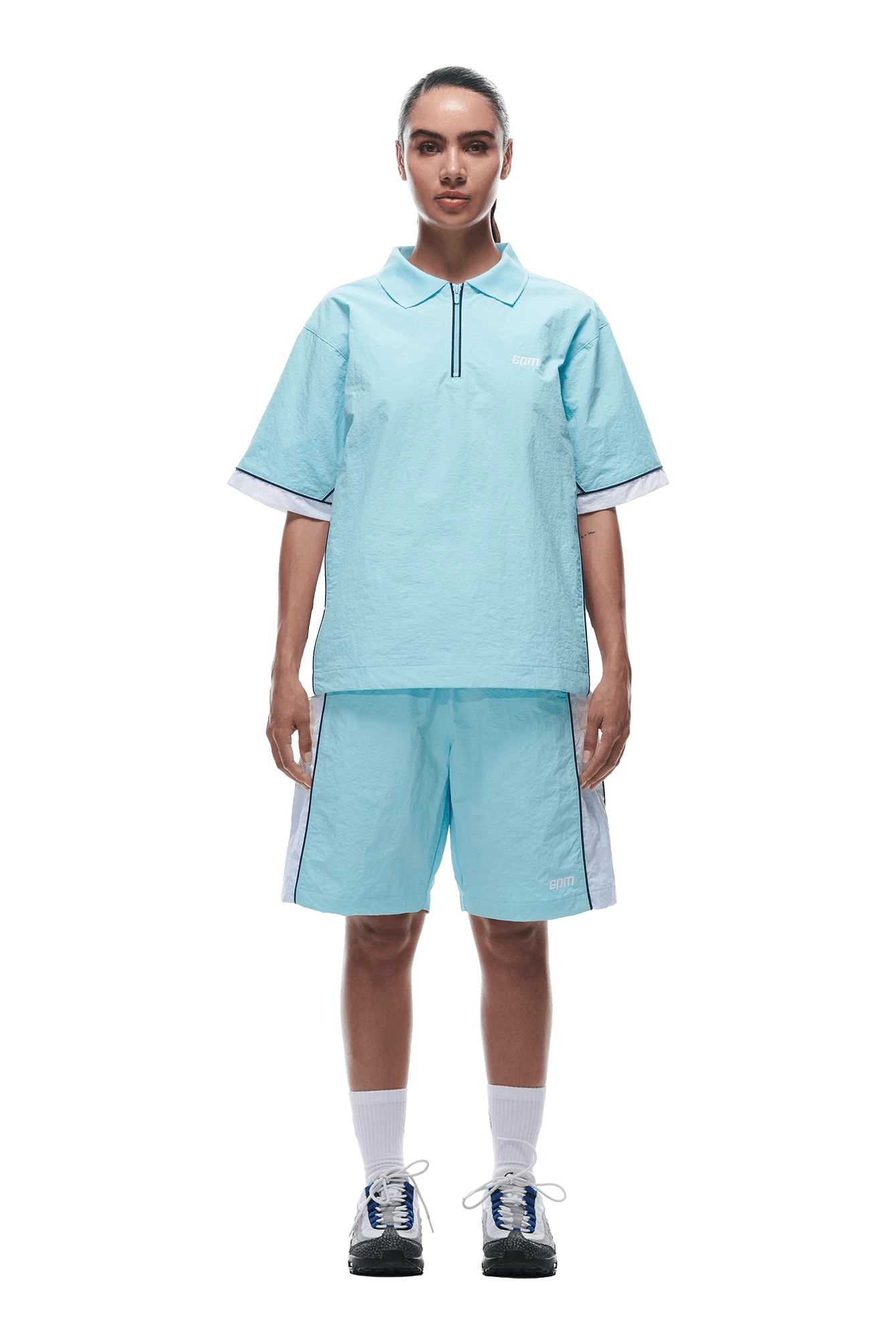 WARM UP NYLON HALF ZIP LIGHT BLUE(Warm Up Nylon Half Zip Light Blue) 4 WARM UP NYLON HALF ZIP LIGHT BLUE(Warm Up Nylon Half Zip Light Blue) - Image 4