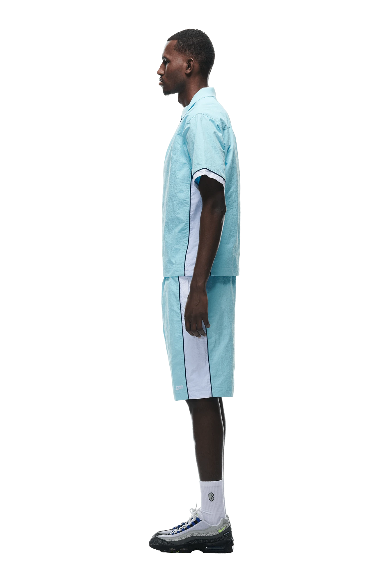 WARM UP NYLON HALF ZIP LIGHT BLUE(Warm Up Nylon Half Zip Light Blue) 2 WARM UP NYLON HALF ZIP LIGHT BLUE(Warm Up Nylon Half Zip Light Blue) - Image 2