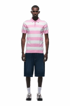 STRIPED POLO PINK(Striped Polo Pink)