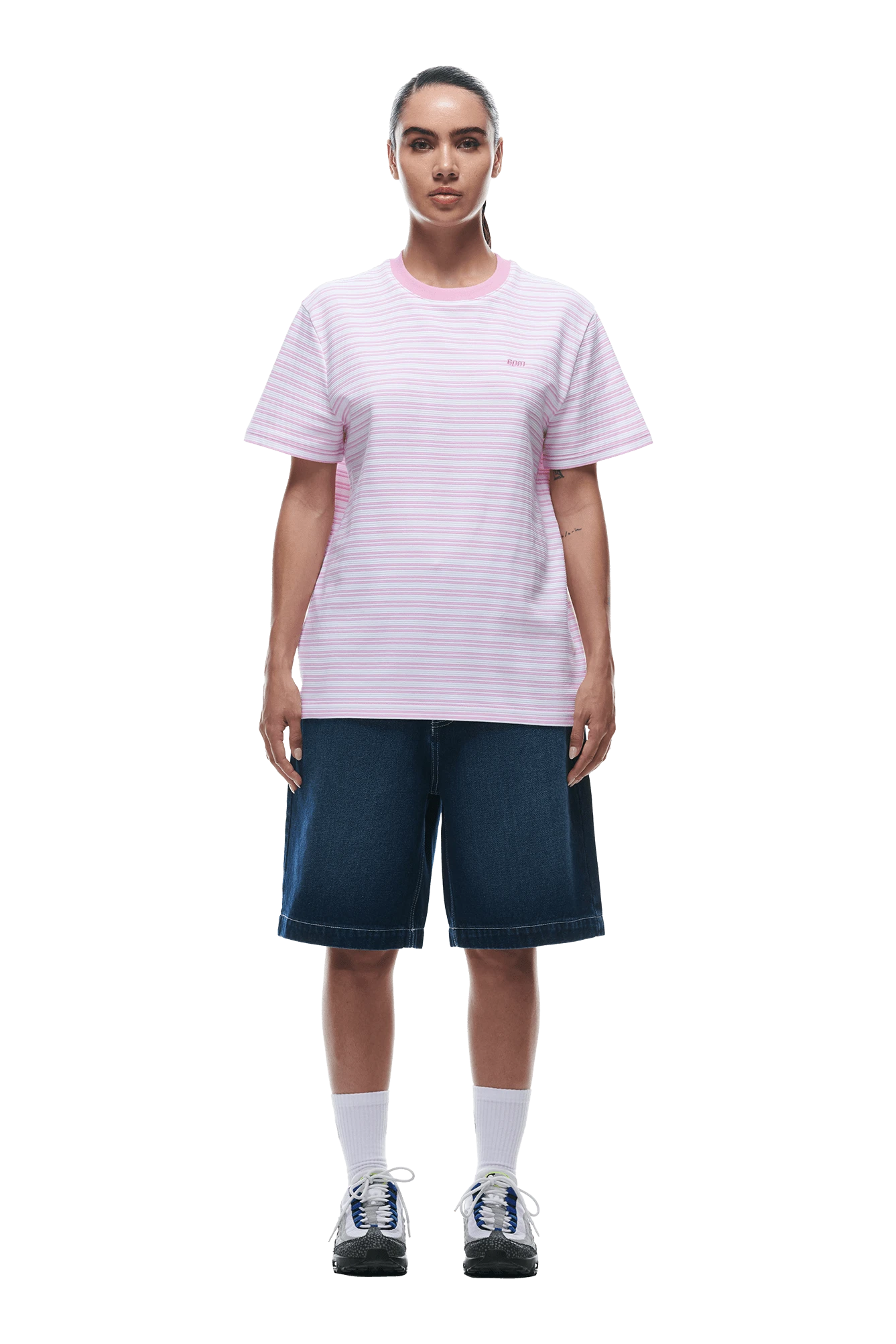 STRIPED T-SHIRT PINK(Striped T Shirt Pink) 4 STRIPED T-SHIRT PINK(Striped T Shirt Pink) - Image 4