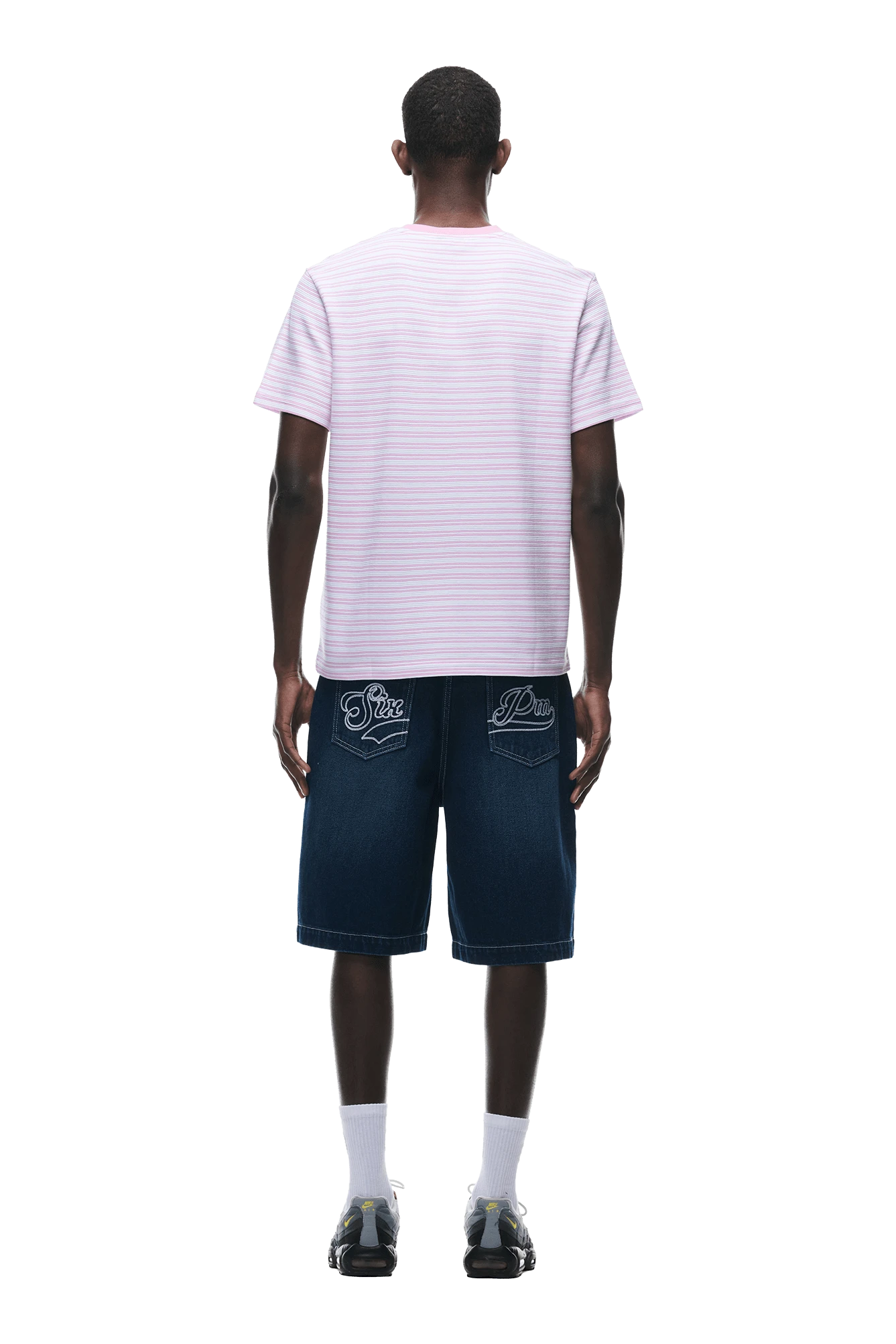 STRIPED T-SHIRT PINK(Striped T Shirt Pink) 3 STRIPED T-SHIRT PINK(Striped T Shirt Pink) - Image 3