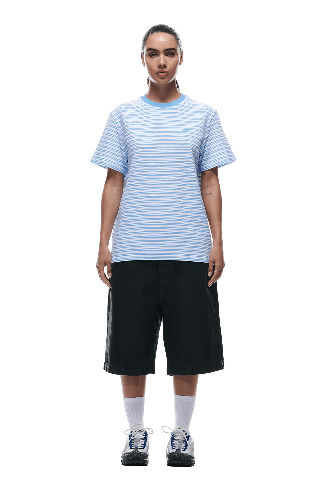 STRIPED T-SHIRT BLUE(Striped T Shirt Blue) 4 STRIPED T-SHIRT BLUE(Striped T Shirt Blue) - Image 4