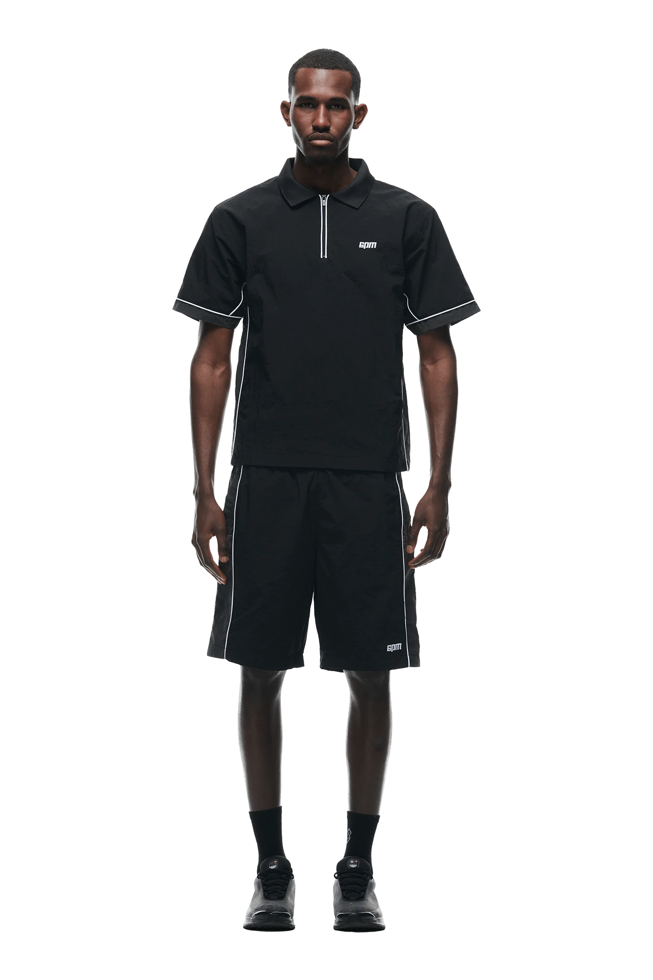 WARM UP NYLON HALF ZIP BLACK(Warm Up Nylon Half Zip Black) 1 WARM UP NYLON HALF ZIP BLACK(Warm Up Nylon Half Zip Black)