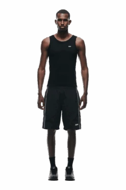 WARM UP NYLON SHORTS BLACK(Warm Up Nylon Shorts Black)