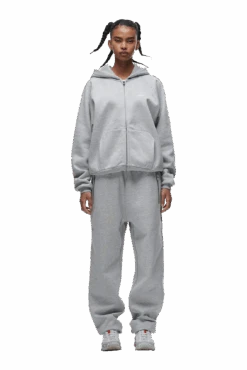 ZIP HOODIE GREY MELANGE(Zip Hoodie Grey) -6pm Season 0159 6PM ECOM 6PM plus Look 01 0056 min