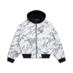 DOT CAMO HOODED BOMBER JACKET(Dot Camo Hooded Bomber Jacket)