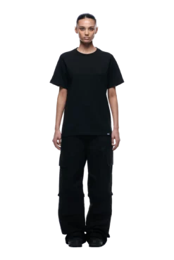 WAFFLE SLEEVE RAGLAN TEE BLACK(Waffle Sleeve Raglan Tee Black) -6pm Season 1337x2005 6PM Spring 0043 250310 6PM ECOM LOOK 19 1334 min