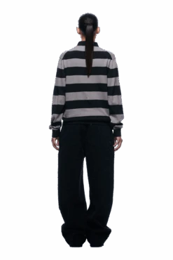 LS STRIPED POLO BLACK(Ls Striped Polo Black) -6pm Season 1337x2005 6PM Spring 0051 250310 6PM ECOM LOOK 18 994 min