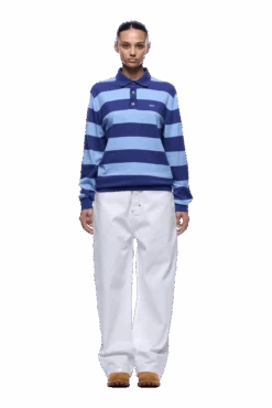 LS STRIPED POLO BLUE(Ls Striped Polo Blue) -6pm Season 1337x2005 6PM Spring 0071 250310 6PM ECOM LOOK 15 806 min