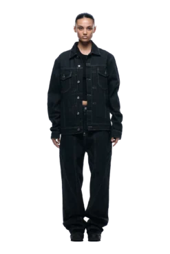 TYPE 6 DENIM JACKET BLACK RAW(Type 6 Denim Jacket Black Raw) 15 TYPE 6 DENIM JACKET BLACK RAW(Type 6 Denim Jacket Black Raw) -6pm Season 1337x2005 6PM Spring 0098 250310 6PM ECOM LOOK 10 1231 min