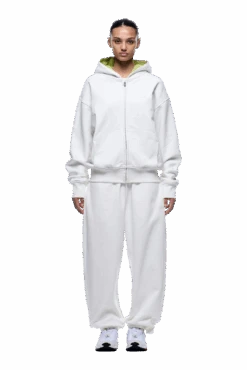 WAFFLE LINED ZIP HOODIE COCONUT WHITE(Waffle Lined Zip Hoodie Coconut White) -6pm Season 1337x2005 6PM Spring 0120 250310 6PM ECOM LOOK 07 563 min