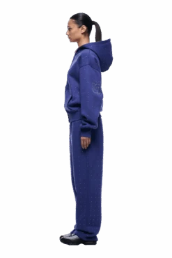 RHINESTONE LETTER ZIP HOODIE BLUE(Rhinestone Letter Zip Hoodie Blue) -6pm Season 1337x2005 6PM Spring 0141 250310 6PM ECOM LOOK 04 312 min