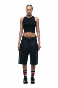 COATED DENIM SHORTS BLACK(Coated Denim Shorts Black 25) 11 COATED DENIM SHORTS BLACK(Coated Denim Shorts Black 25) -6pm Season 1337x2005 6PM 0089 2500610 6PM ECOM LOOK 25 1065 min