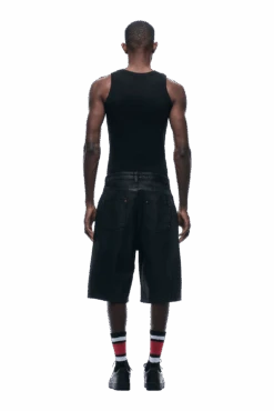 COATED DENIM SHORTS BLACK(Coated Denim Shorts Black 25) 10 COATED DENIM SHORTS BLACK(Coated Denim Shorts Black 25) -6pm Season 1337x2005 6PM 0090 2500610 6PM ECOM LOOK 25 0808 min