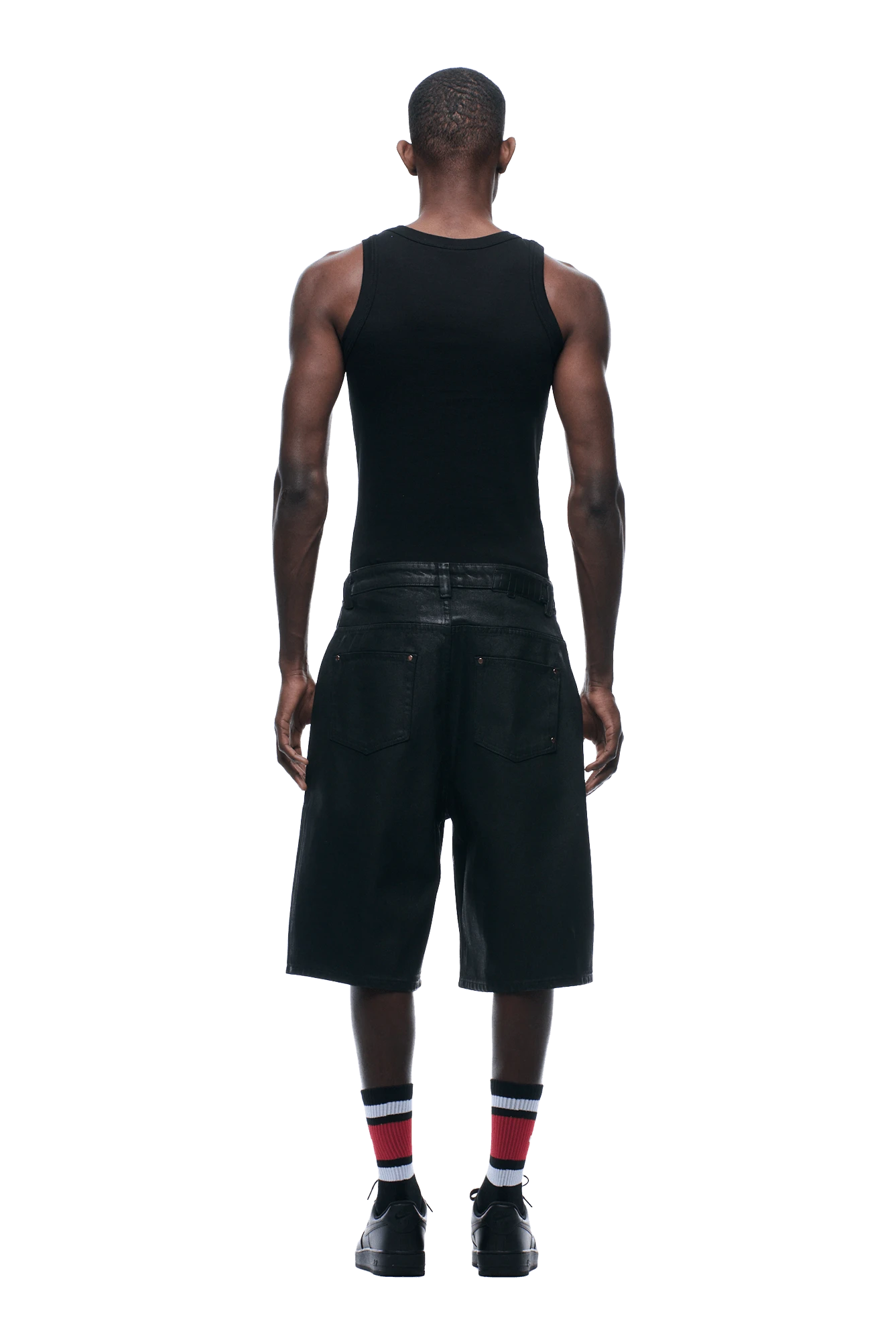 COATED DENIM SHORTS BLACK(Coated Denim Shorts Black 25) 4 COATED DENIM SHORTS BLACK(Coated Denim Shorts Black 25) - Image 4