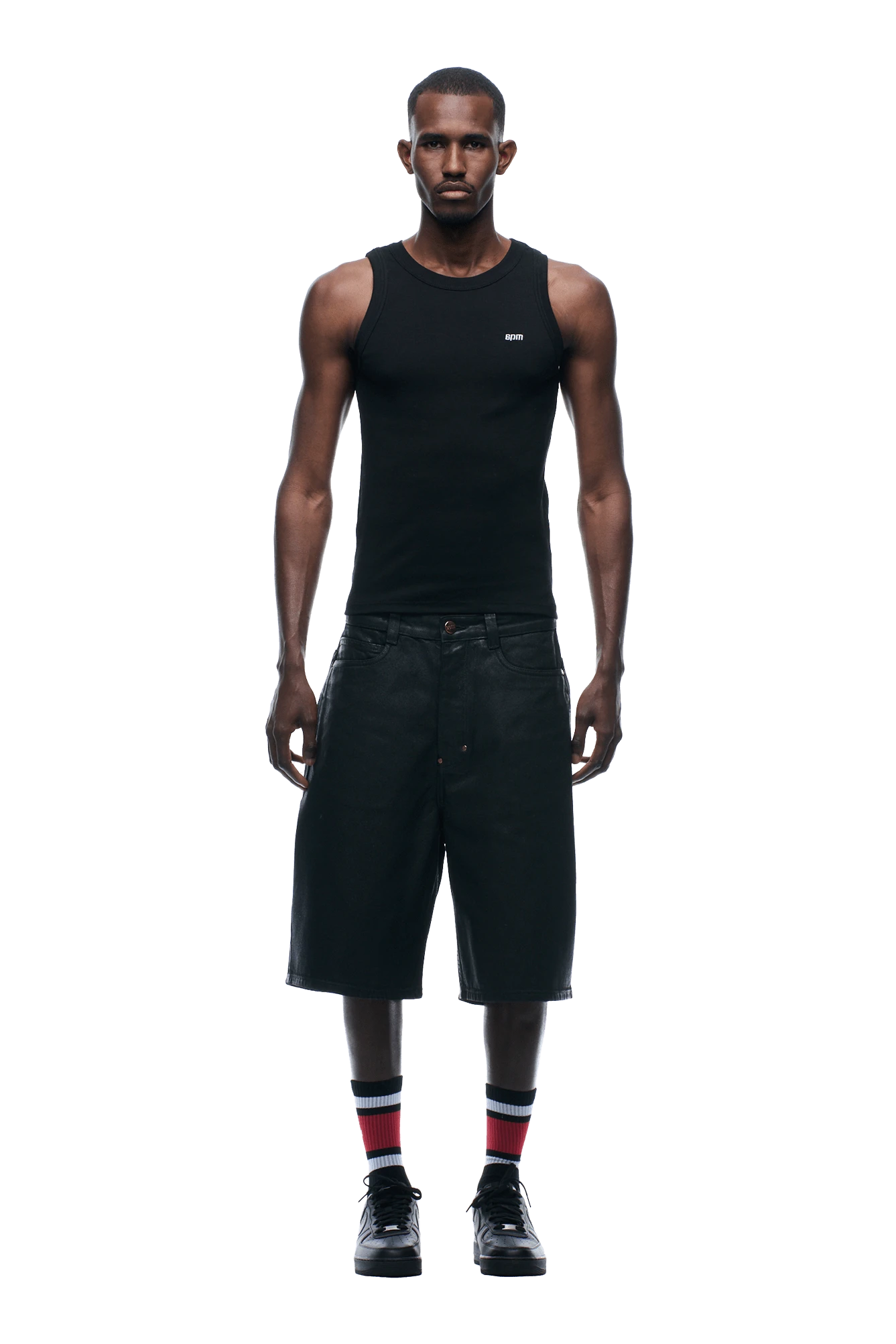 COATED DENIM SHORTS BLACK(Coated Denim Shorts Black 25) 2 COATED DENIM SHORTS BLACK(Coated Denim Shorts Black 25) - Image 2