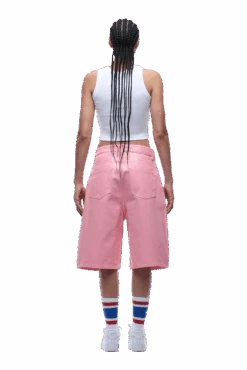 COATED DENIM SHORTS PINK(Coated Denim Shorts Pink) -6pm Season 1337x2005 6PM 0099 2500610 6PM ECOM LOOK 23 0826 min