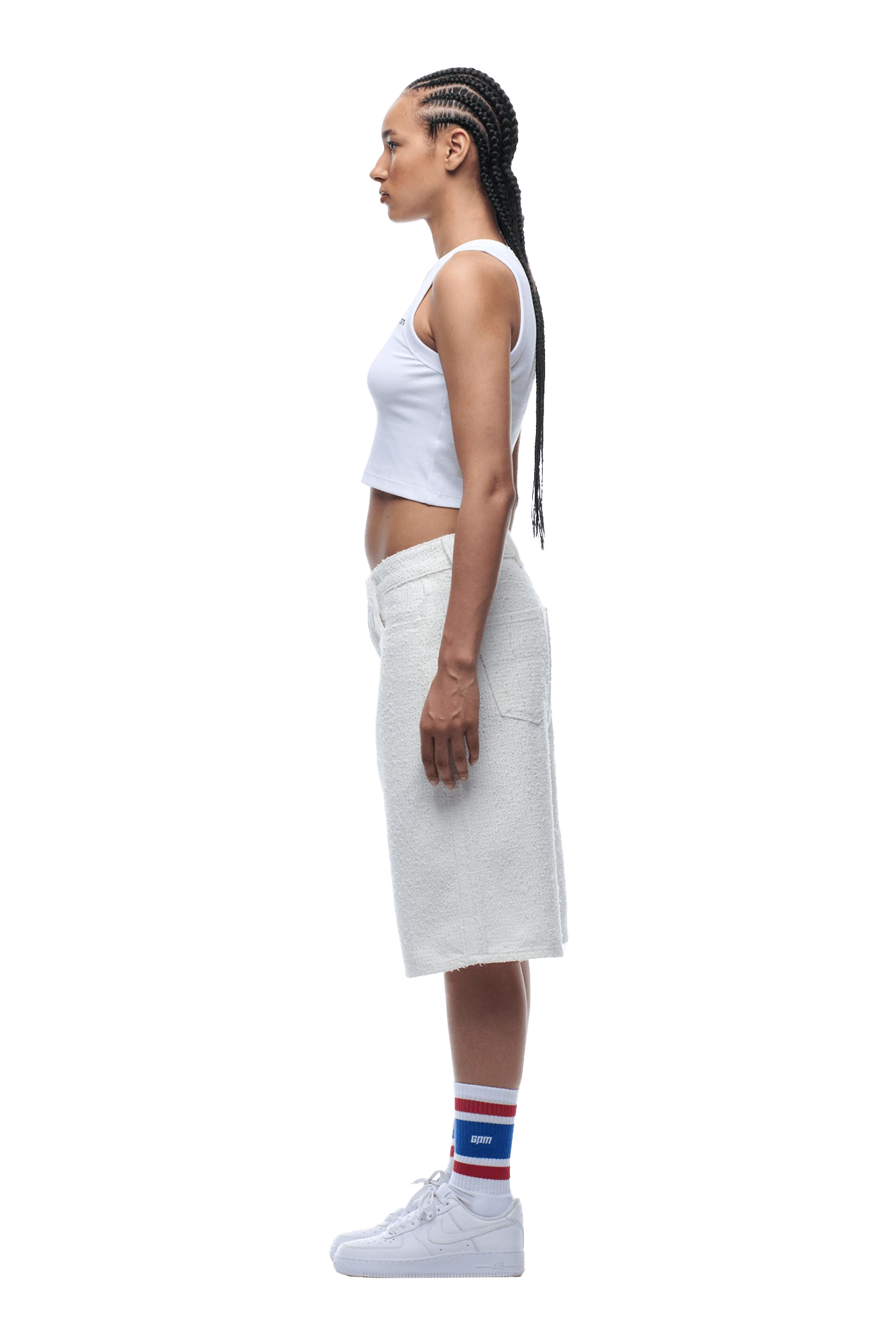 NEEDLEPUNCH CARPENTER SHORTS WHITE(Needlepunch Carpenter Shorts White) 6 NEEDLEPUNCH CARPENTER SHORTS WHITE(Needlepunch Carpenter Shorts White) - Image 6