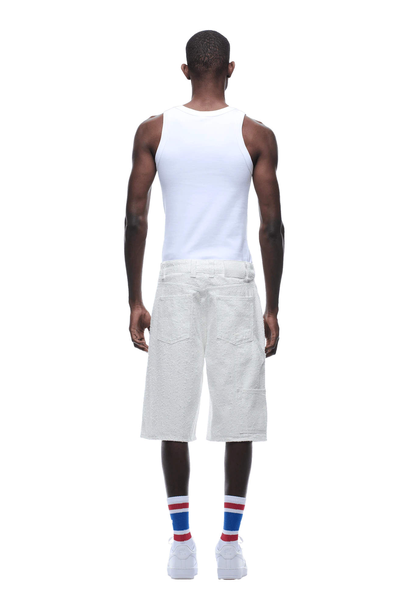 NEEDLEPUNCH CARPENTER SHORTS WHITE(Needlepunch Carpenter Shorts White) 4 NEEDLEPUNCH CARPENTER SHORTS WHITE(Needlepunch Carpenter Shorts White) - Image 4