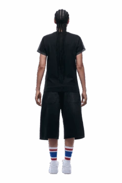 SLIM FIT RINGER TEE BLACK(Slim Fit Ringer Tee Black) -6pm Season 1337x2005 6PM 0159 2500610 6PM ECOM LOOK 12 0697