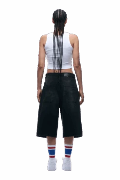 WASHED DENIM SHORTS BLACK(Washed Denim Shorts Black) -6pm Season 1337x2005 6PM 0171 2500610 6PM ECOM LOOK 10 0789