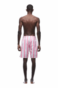 STRIPED SWIM SHORTS WHITE/PINK(Striped Swim Shorts White Pink) -6pm Season 1337x2005 6PM 0210 2500610 6PM ECOM LOOK 3 0119