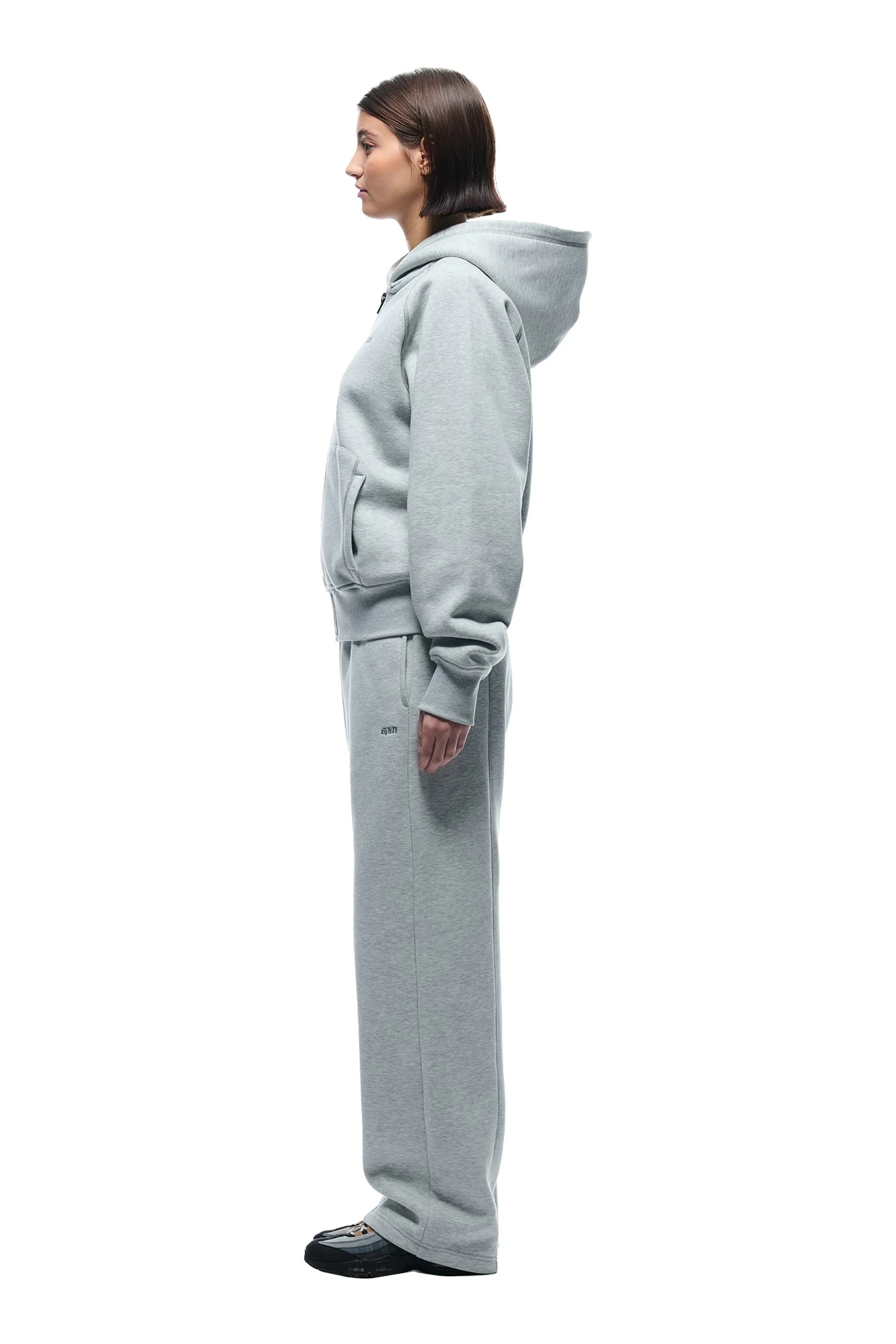 COVERLOCK ZIP-HOODIE(Zip Hoodie With Coverlock Stitching Grey) 5 COVERLOCK ZIP-HOODIE(Zip Hoodie With Coverlock Stitching Grey) - Image 5