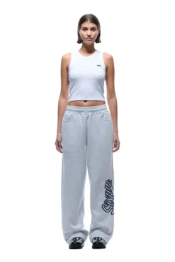 WAVE LOGO OPEN LEG LIGHT GREY(Open Leg Jogger With Wave Logo Light Grey) -6pm Season 1337x2005 0066 141124 6PM BF24 LOOK 12 0457