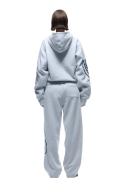 WAVE LOGO ZIP HOODIE LIGHT GREY(Zip Hoodie With Wave Logo Light Grey) -6pm Season 1337x2005 0074 141124 6PM BF24 LOOK 13 0493