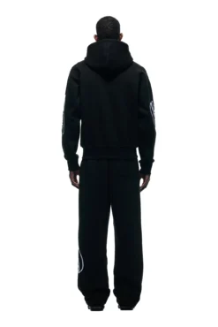 WAVE LOGO ZIP HOODIE BLACK(Zip Hoodie With Wave Logo Black) -6pm Season 1337x2005 0095 141124 6PM BF24 LOOK 16 0915