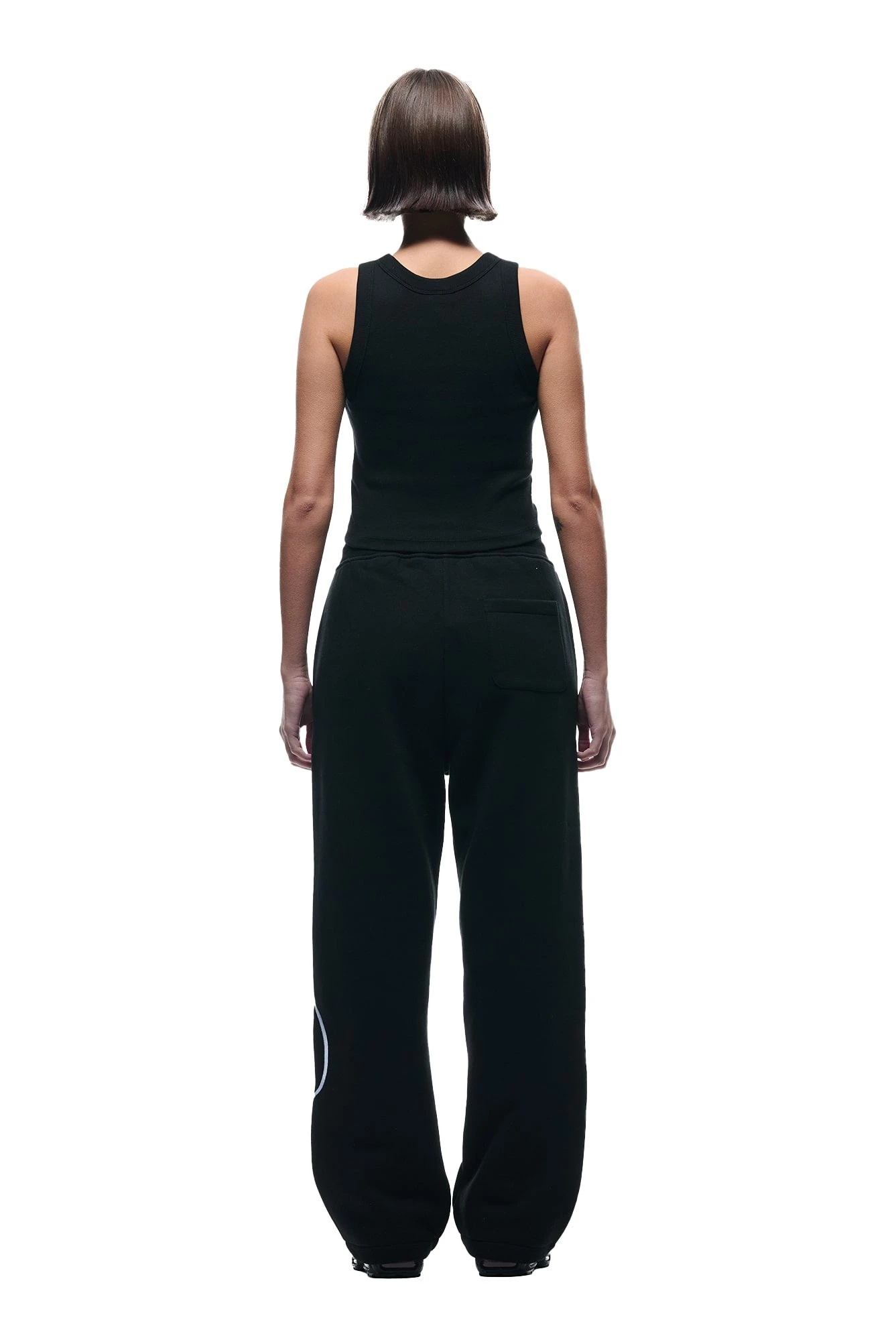 WAVE LOGO OPEN LEG BLACK(Open Leg Jogger With Wave Logo Black) 6 WAVE LOGO OPEN LEG BLACK(Open Leg Jogger With Wave Logo Black) - Image 6