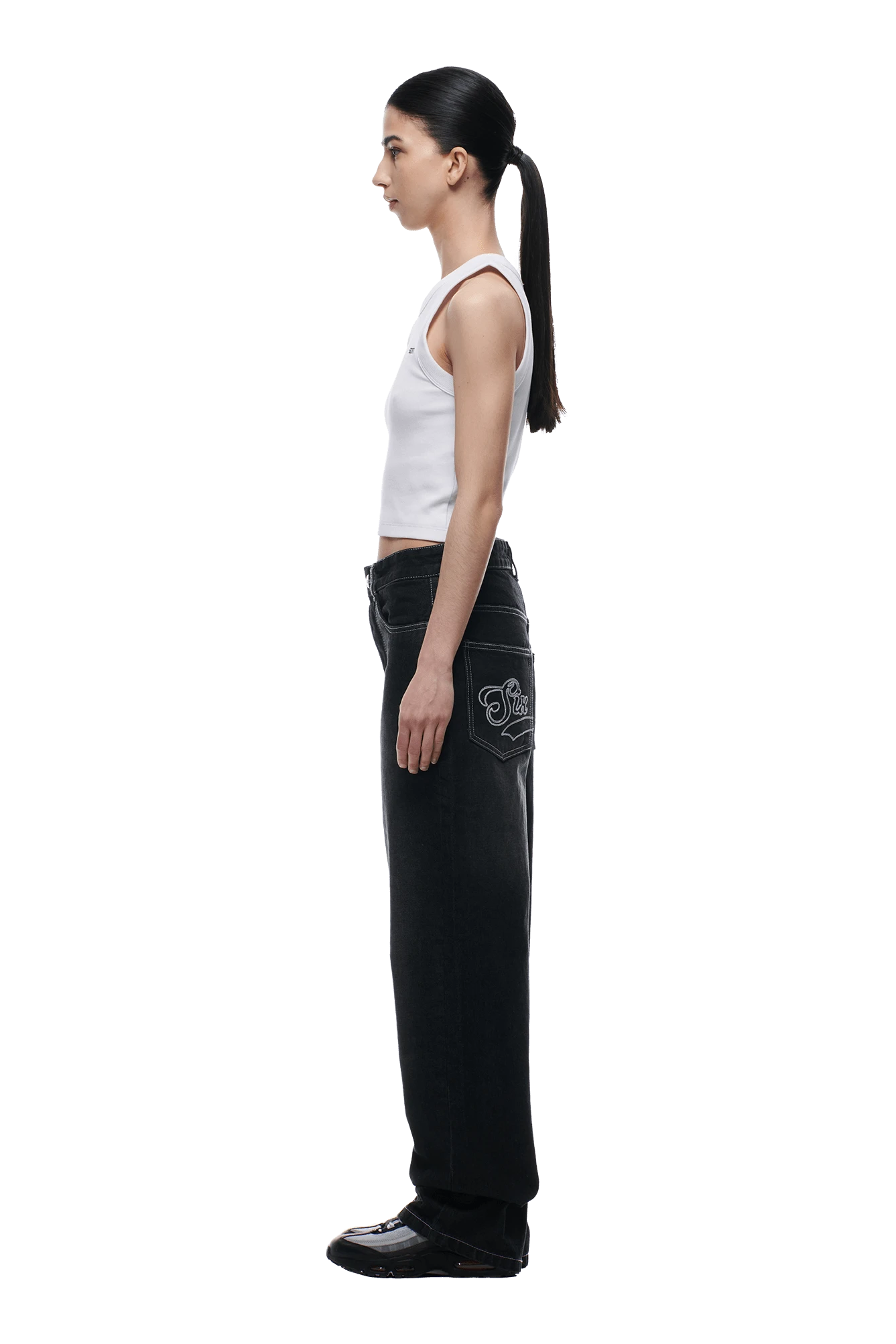 SCRIPT LOGO DENIM WASHED BLACK(Script Logo Denim Washed Black) 5 SCRIPT LOGO DENIM WASHED BLACK(Script Logo Denim Washed Black) - Image 5