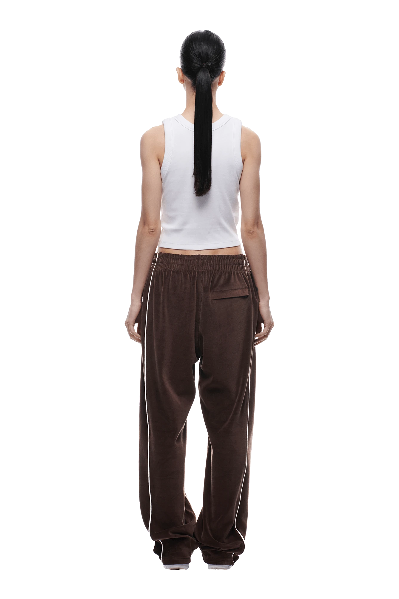 VELOURS TRACK PANT CHOCOLATE BROWN(Velours Track Pant Chocolate Brown) 6 VELOURS TRACK PANT CHOCOLATE BROWN(Velours Track Pant Chocolate Brown) - Image 6