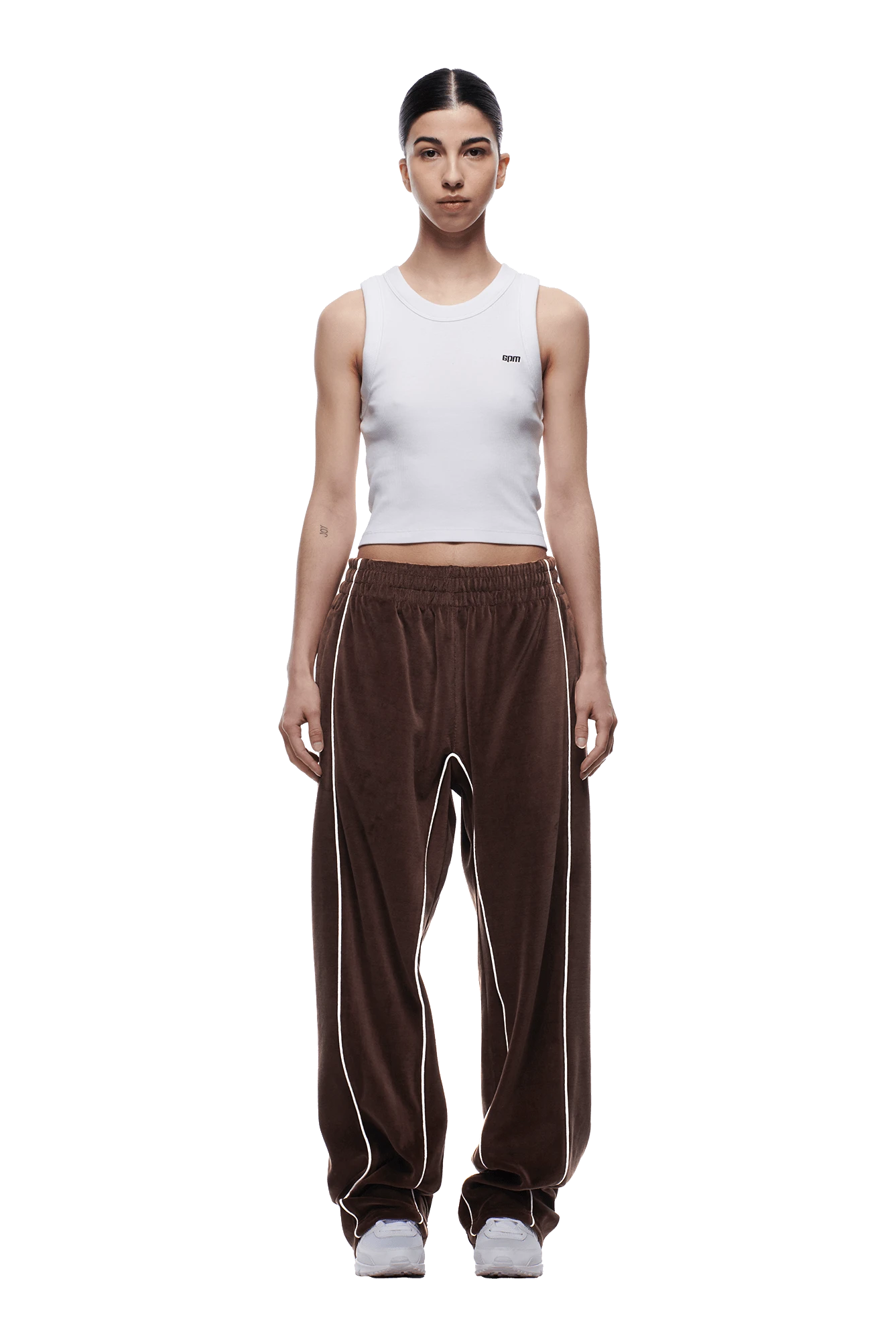 VELOURS TRACK PANT CHOCOLATE BROWN(Velours Track Pant Chocolate Brown) 4 VELOURS TRACK PANT CHOCOLATE BROWN(Velours Track Pant Chocolate Brown) - Image 4