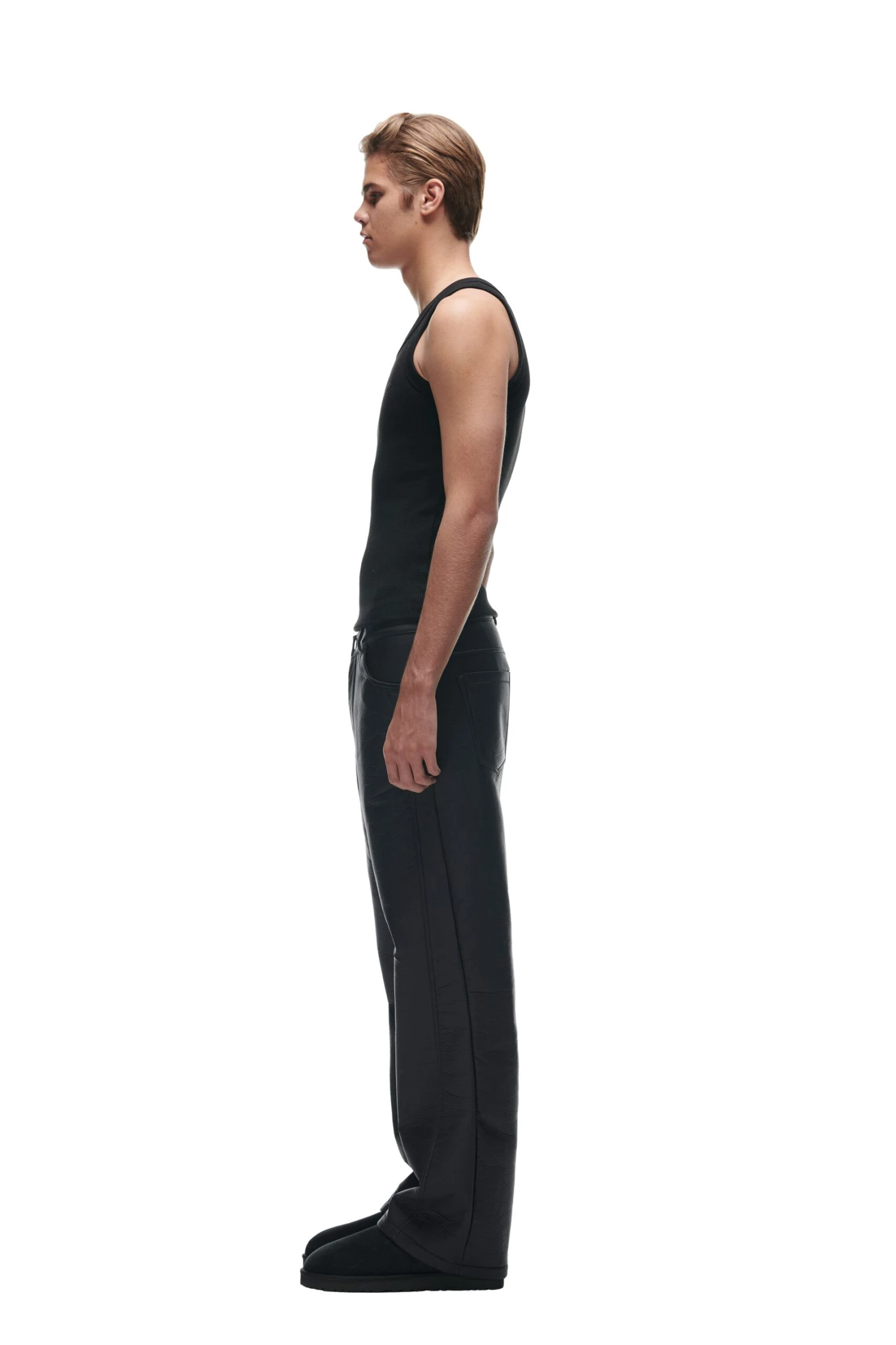 CRINKLE ZIP PANTS BLACK(Crinkle Zip Pants Black) 2 CRINKLE ZIP PANTS BLACK(Crinkle Zip Pants Black) - Image 2