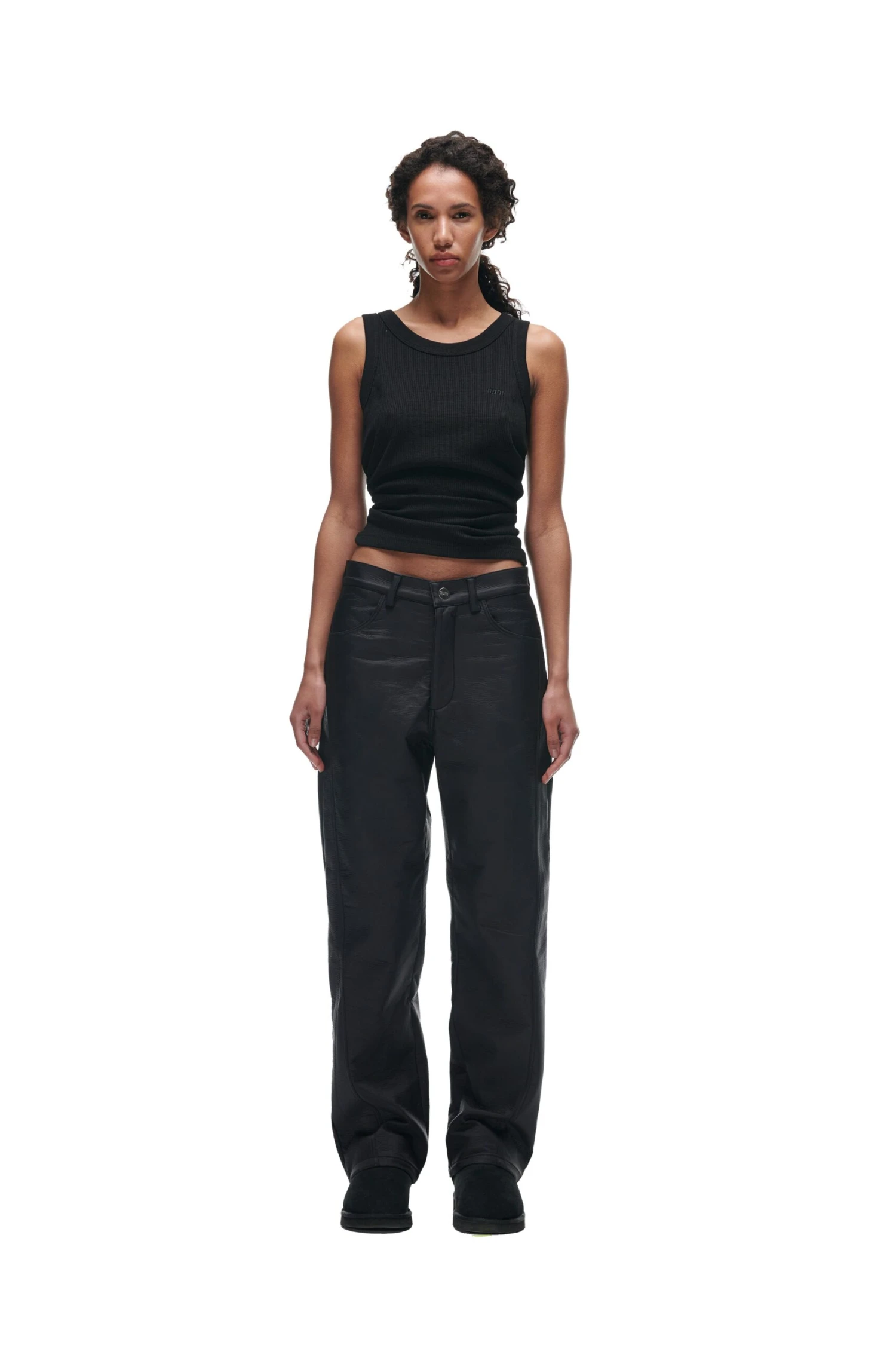 CRINKLE ZIP PANTS BLACK(Crinkle Zip Pants Black) 4 CRINKLE ZIP PANTS BLACK(Crinkle Zip Pants Black) - Image 4