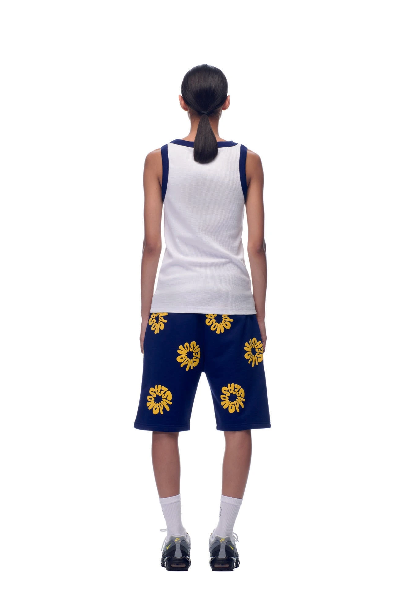 NH TANKTOP WHITE/NAVY(Tanktop Waffle Knit White Navy) 6 NH TANKTOP WHITE/NAVY(Tanktop Waffle Knit White Navy) - Image 6