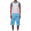 FLOWER SHORTS BABY BLUE(Shorts Aop Baby Blue)