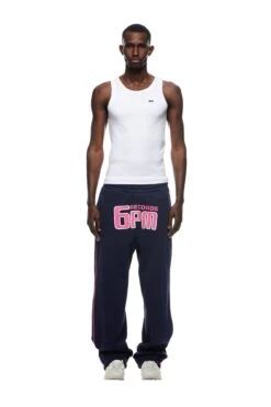RECORDS OPEN LEG JOGGER DEEP BLUE(Records Sweatpants Deep Blue)