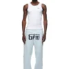 RECORDS OPEN LEG JOGGER ICE BLUE(Records Sweatpants Ice Blue)