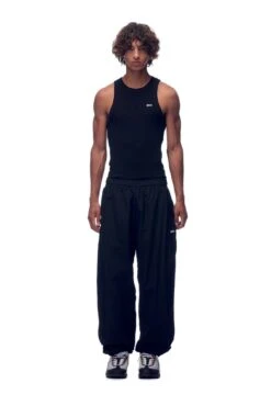 NH NYLON TRACKPANTS BLACK(Nylon Trackpants Black)