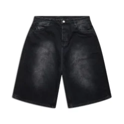 WASHED DENIM SHORTS BLACK(Washed Denim Shorts Black)