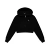 WMNS CROPPED ZIP HOODIE BLACK(Wmns Cropped Zip Hoodie Black)
