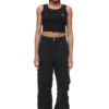 CROP TOP BLACK (2-PACK)(Crop Top Black 2 Pack)