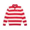LS STRIPED POLO RED(Ls Striped Polo Red)