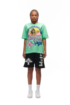 HOT YOGA T-SHIRT GREEN(Hot Yoga T Shirt Green) -6pm Season 6PM vVERTABRAE Look 15 Tshirt Female mint 0421