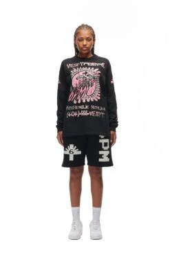 PSYCHEDELIC LONGSLEEVE BLACK(Psychedelic Longsleeve Black) -6pm Season 6PM vVERTABRAE Look 17 Longsleeve Female black 0449