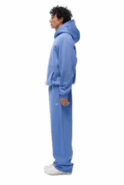 HOODIE PERSIAN BLUE(23n05 1100 359 Hlogo) -6pm Season hoodie persian blue 2 min