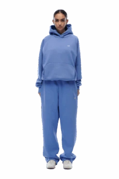 HOODIE PERSIAN BLUE(23n05 1100 359 Hlogo) -6pm Season hoodie persian blue 4 min